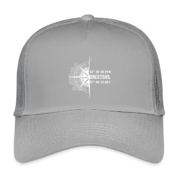 Koordinaten Greetsiel - Kinder Trucker-Cap - Hellgrau - Vorne