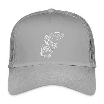 Weißer Schlauer Vogel - Kinder Trucker-Cap - Hellgrau - Vorne