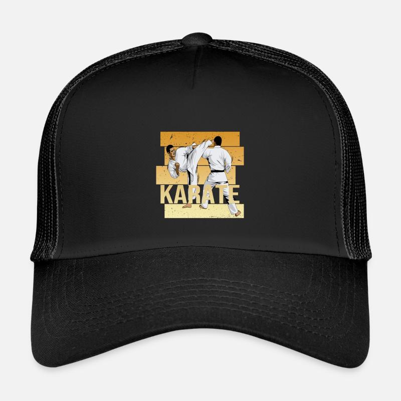 Karate - Kinder Trucker-Cap - Schwarz/Schwarz