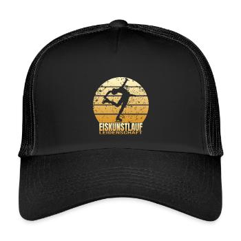 Eiskunstlauf Leidenschaft - Kinder Trucker-Cap - Schwarz/Schwarz - Vorne