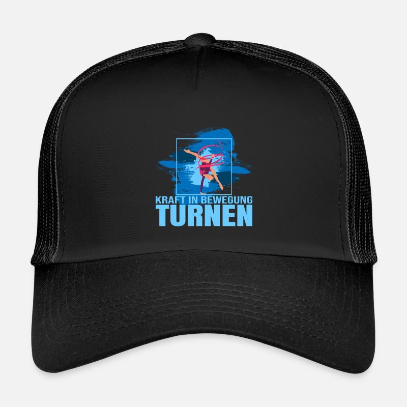 Kraft in Bewegung - Turnen - Kinder Trucker-Cap - Schwarz/Schwarz