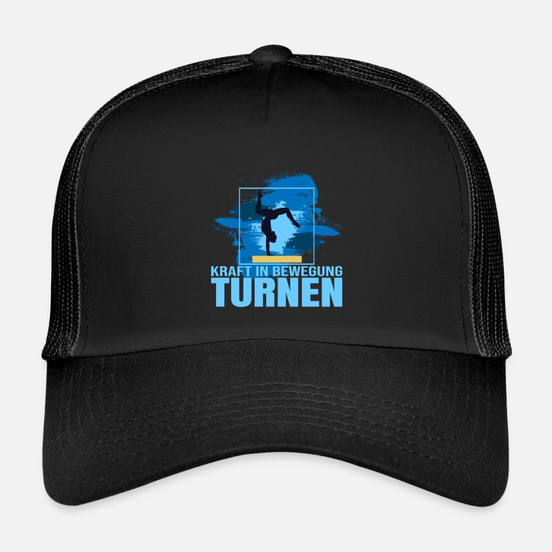 Kraft in Bewegung- Turnen - Kinder Trucker-Cap - Schwarz/Schwarz