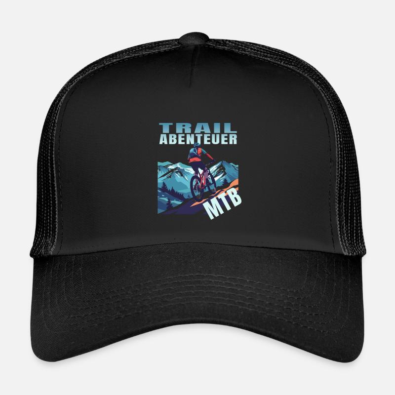 Trail Abenteuer - Kinder Trucker-Cap - Schwarz/Schwarz