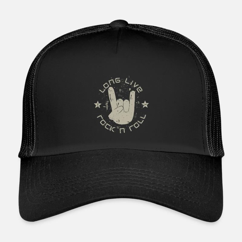 rock 'n' roll - Kinder Trucker-Cap - Schwarz/Schwarz