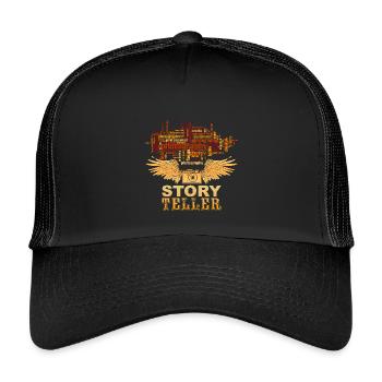 Story Teller - Kinder Trucker-Cap - Schwarz/Schwarz - Vorne