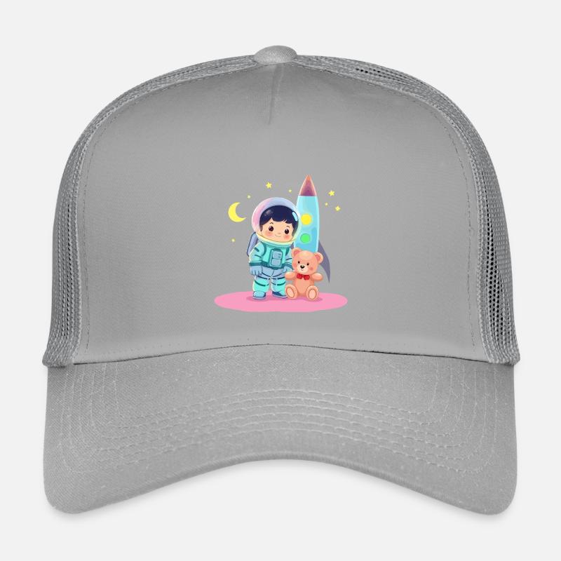Astronaut mit Teddybär Kinder Trucker-Cap