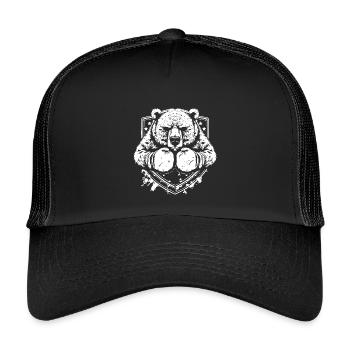 Bear Boxer - Kids’ Trucker Cap - black/black - Front