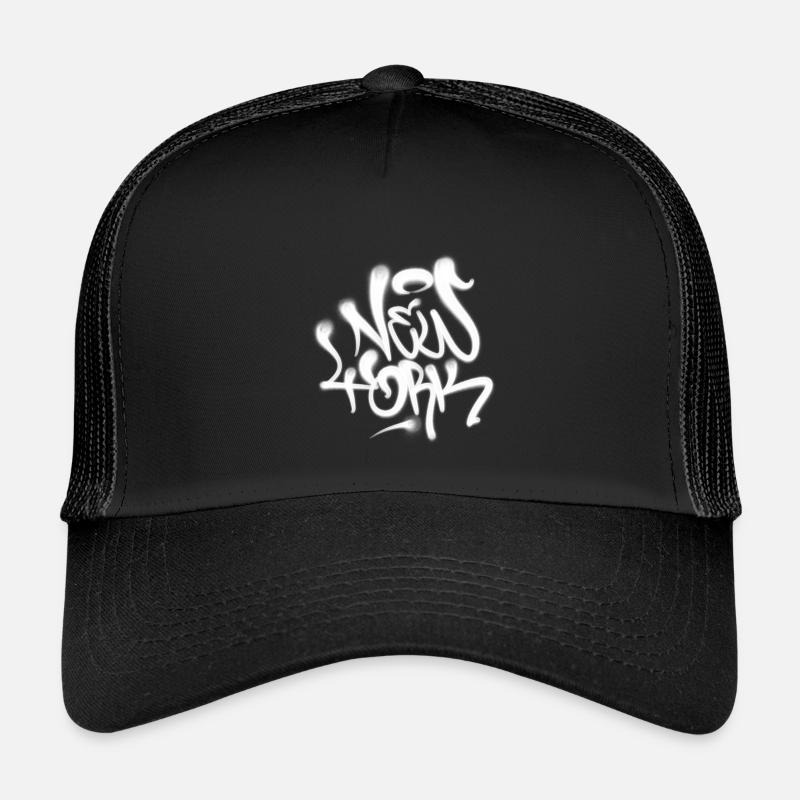 Graffiti Design New York Tagg - Kids’ Trucker Cap - black/black