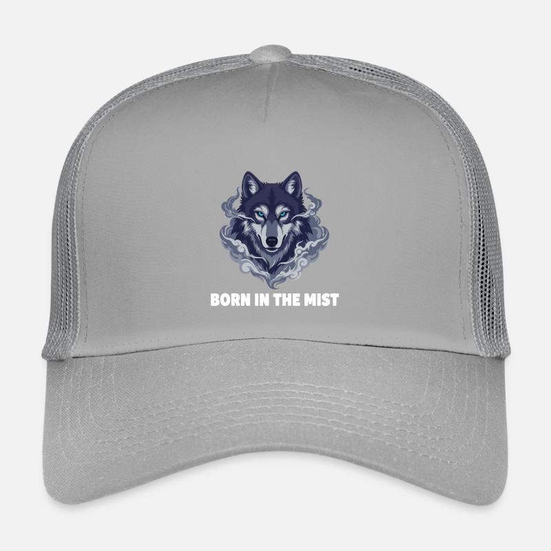 Nebelwolf: Wolfkopf in the haze Kids’ Trucker Cap