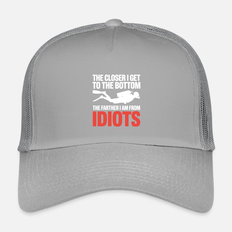 Plongée en bas : Plus proche plus loin des idiots Casquette trucker enfant