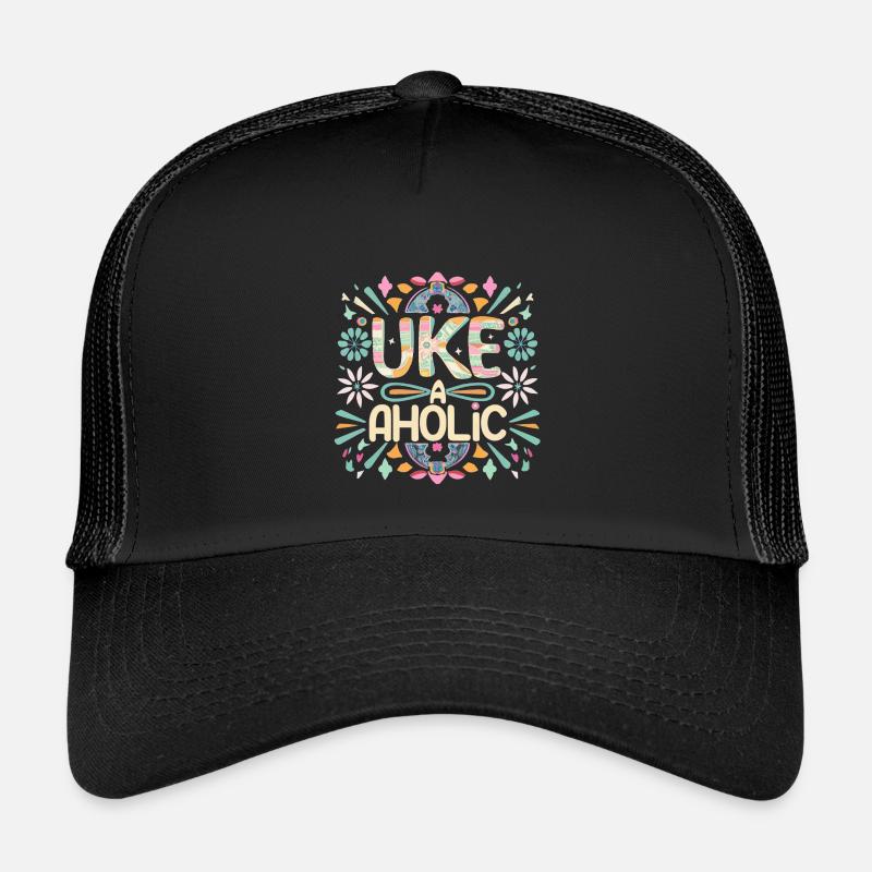 Uke-aholic - Kids’ Trucker Cap - black/black