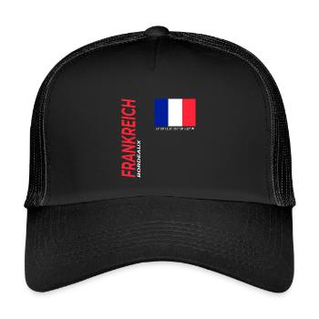Bordeaux - Kinder Trucker-Cap - Schwarz/Schwarz - Vorne