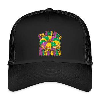 King Cake Mardi Gras - Casquette trucker enfant - noir/noir - Devant