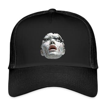 Broken Porcelain Mask - Kids’ Trucker Cap - black/black - Front