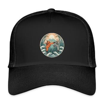 Kung Fu Martial Arts - Kids’ Trucker Cap - black/black - Front