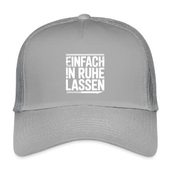 Einfach in Ruhe lassen Typo - Kinder Trucker-Cap - Hellgrau - Vorne