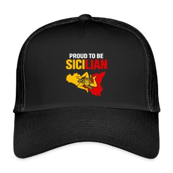 Pride Sicilians – Sicily Color Block - Kids’ Trucker Cap - black/black - Front