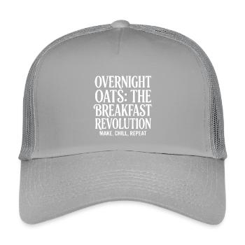 Révolution du petit-déjeuner des céréales muesli d’avoine du jour au lendemain - Casquette trucker enfant - gris clair - Devant