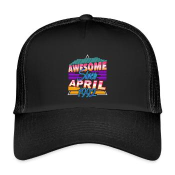 April 1992 - Kinder Trucker-Cap - Schwarz/Schwarz - Vorne