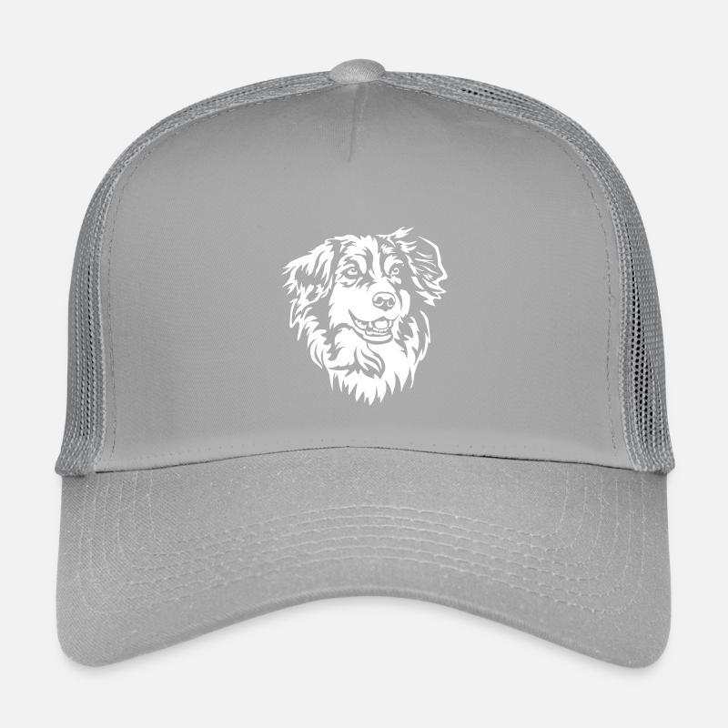 Australian Shepherd Kopf "Black Edition" Kinder Trucker-Cap
