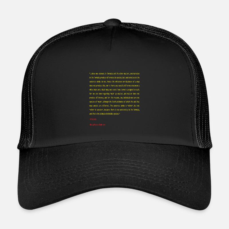 Aristotle Metaphysics Book ten - Kids’ Trucker Cap - black/black
