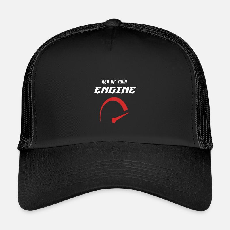 Rev up your engine - Kids’ Trucker Cap - black/black