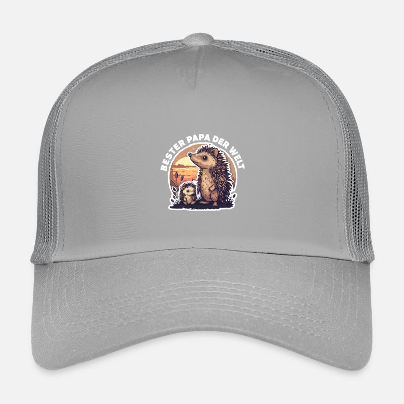 Papa Vater Bester Papa der Welt Igel Spruch Kinder Trucker-Cap