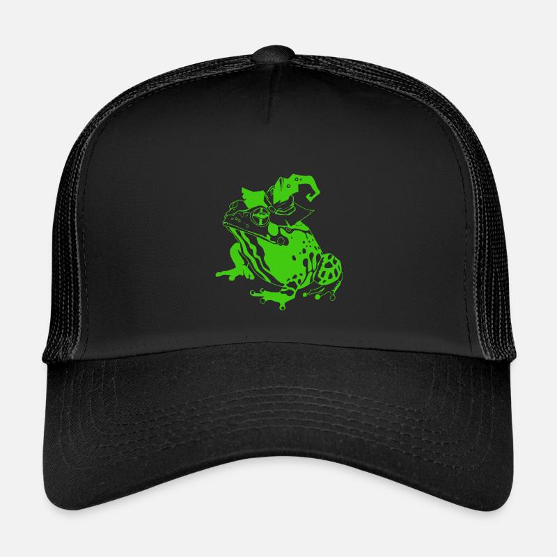 Halloween Frog - Kinder Trucker-Cap - Schwarz/Schwarz