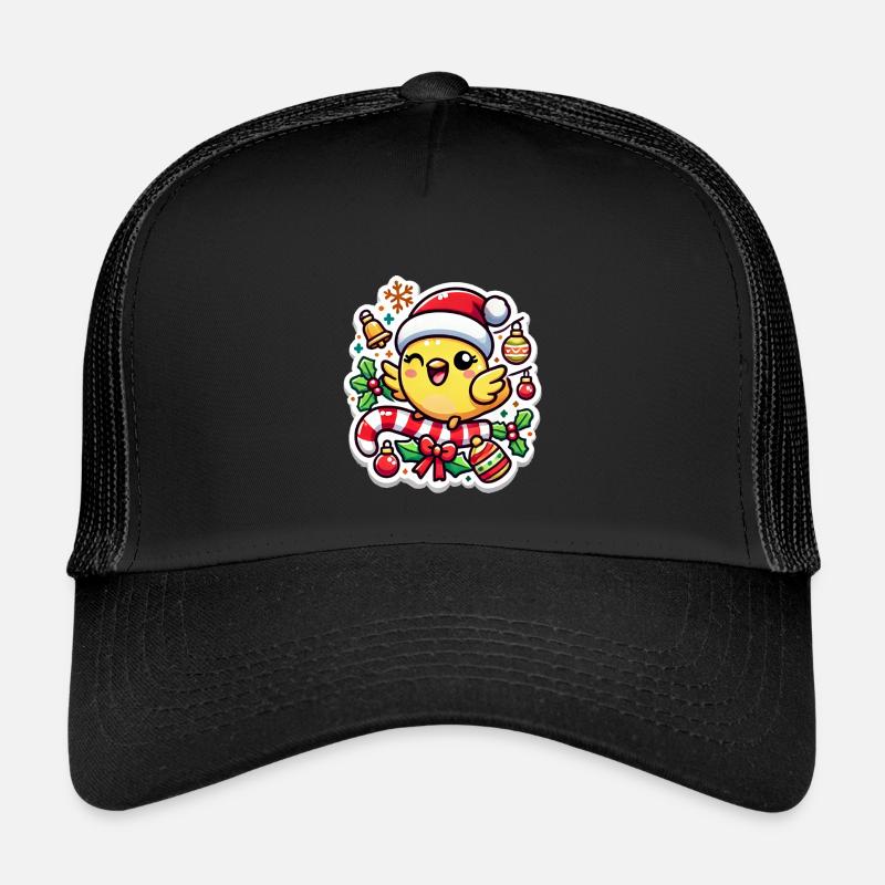 Christmas Canary Chip - Kinder Trucker-Cap - Schwarz/Schwarz