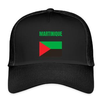 Martinique Antilles flag T-shirt - Kids’ Trucker Cap - black/black - Front