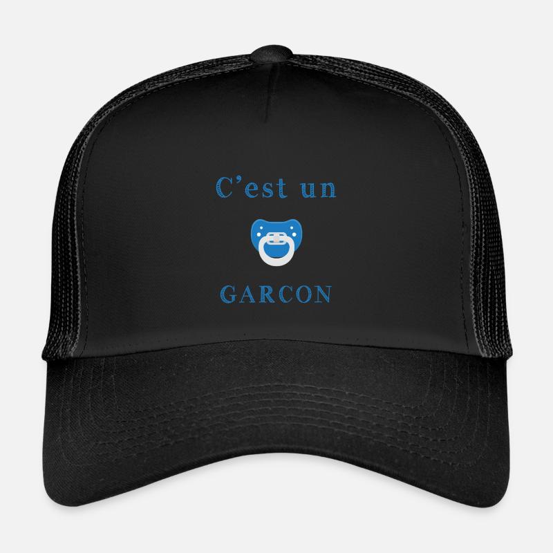 Geburt Es ist ein Junge - Kinder Trucker-Cap - Schwarz/Schwarz