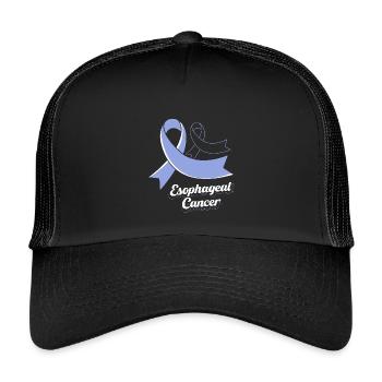 Cancer Esophagus Chemo Cancer Survivor - Kids’ Trucker Cap - black/black - Front