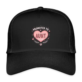 Tante 2026 Tante 2026 Befördert zu Tante 2026 - Kinder Trucker-Cap - Schwarz/Schwarz - Vorne