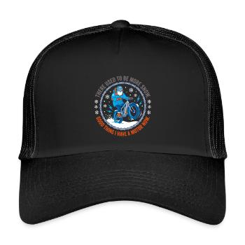 Il y avait plus de neige autrefois - Casquette trucker enfant - noir/noir - Devant