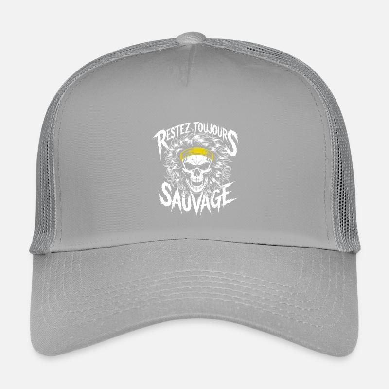 Restez Sauvage Toujours Skull Casquette trucker enfant
