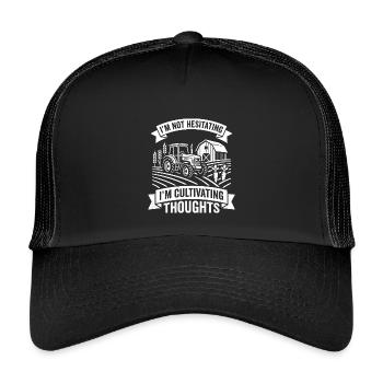 Gedanken kultivieren auf dem Acker - Kinder Trucker-Cap - Schwarz/Schwarz - Vorne