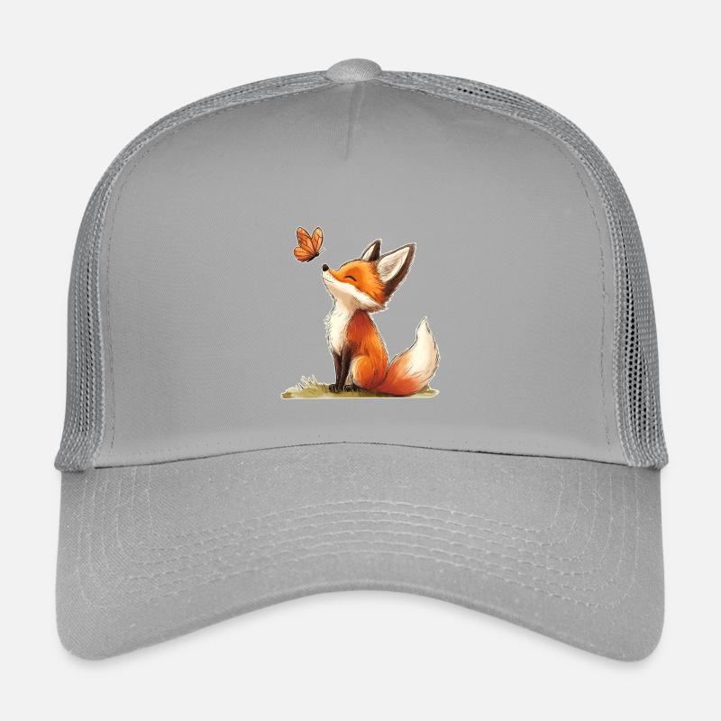 Fuchs mit Schmetterling Kinder Trucker-Cap