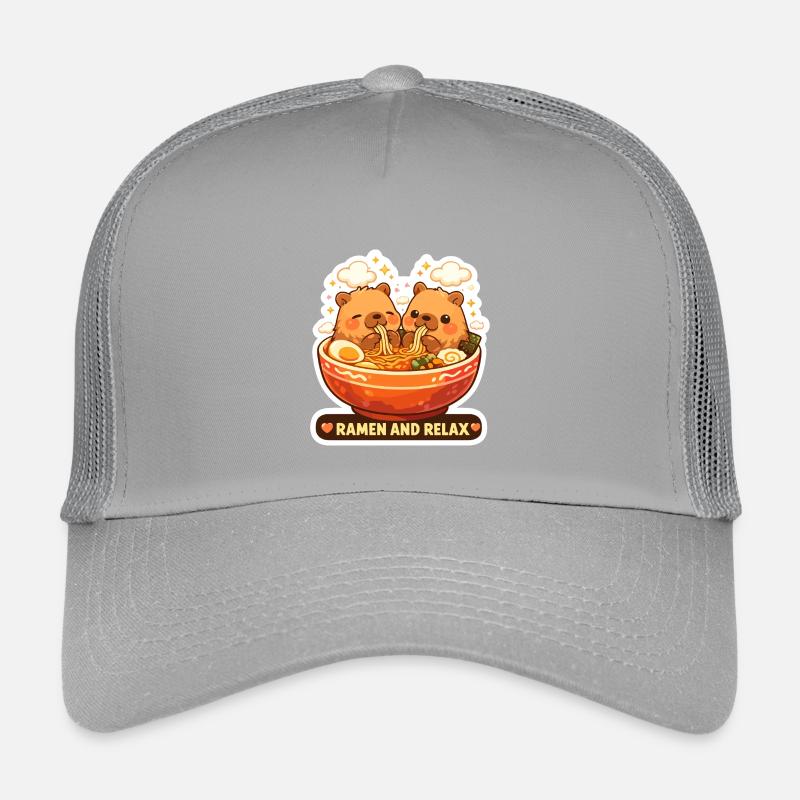 Capybara Ramen & Relax Sticker Kinder Trucker-Cap