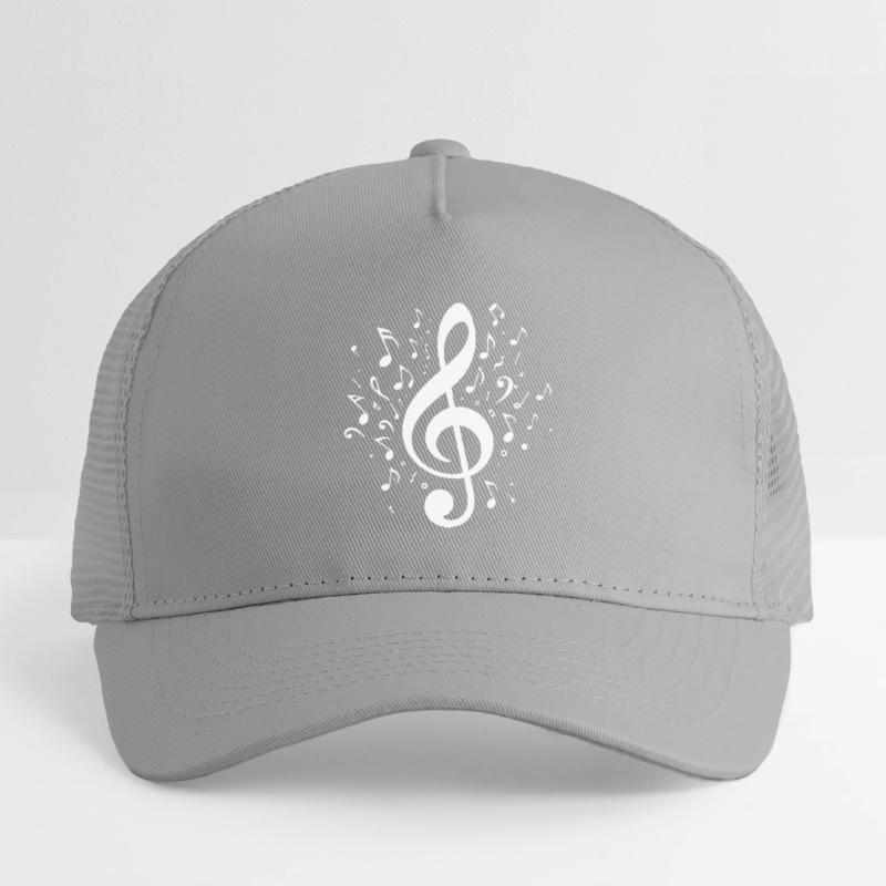 Exploding clef with notes Kids’ Trucker Cap