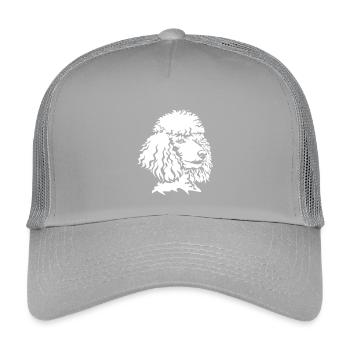 Pudel Kopf "Black Edition" - Kinder Trucker-Cap - Hellgrau - Vorne