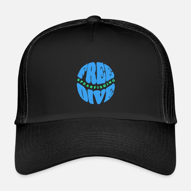 Freitauch- und Speerfischen Typografie Kinder Trucker-Cap