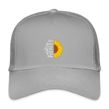 Sunflower of inclusion - Kids’ Trucker Cap - light grey - Front