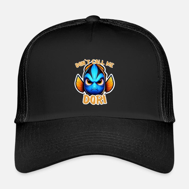 Wütende Dori - Kinder Trucker-Cap - Schwarz/Schwarz