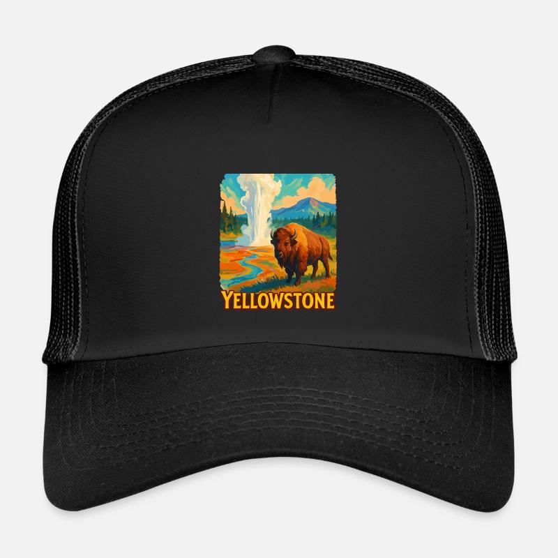 Yellowstone Bison Geyser Casquette trucker enfant