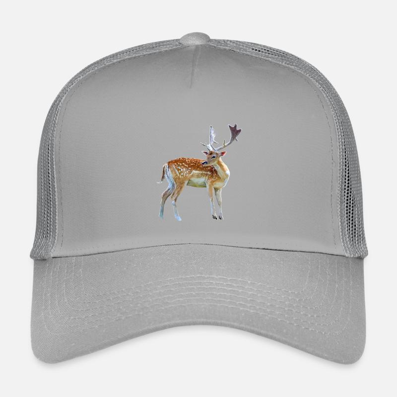 Cerf aquarelle avec bois Casquette trucker enfant