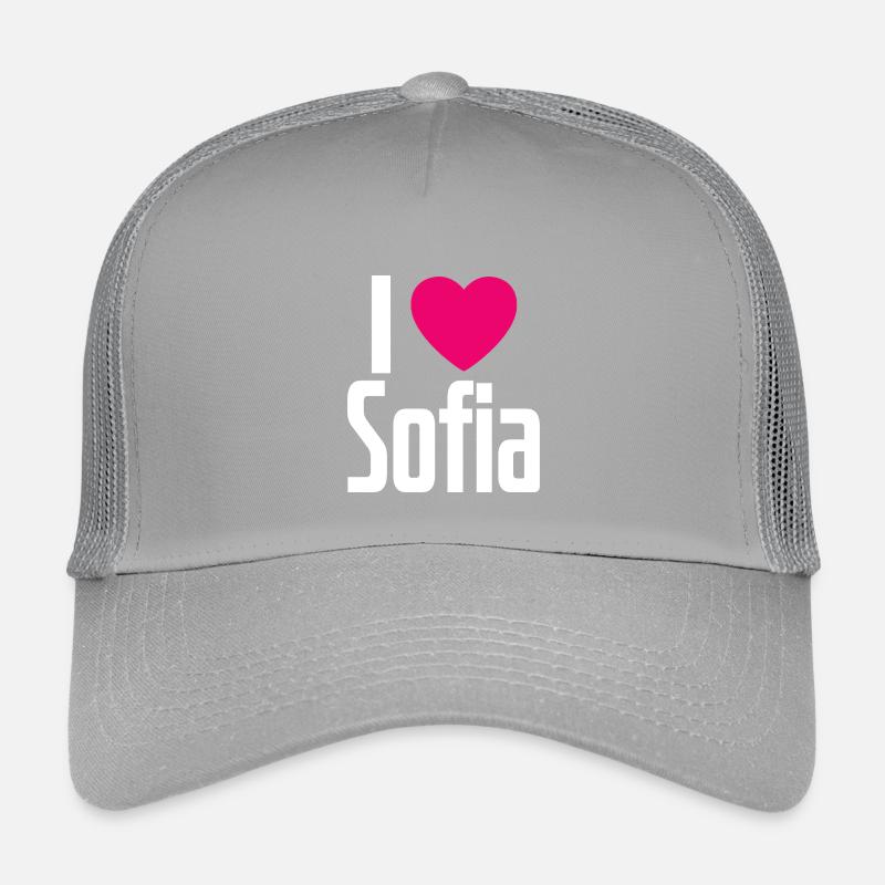 I Love Sofia Pinkes Herz Ich liebe Sofia Kinder Trucker-Cap