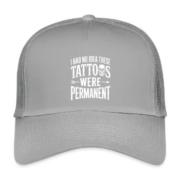 Blague sur le tatouage : ceux-ci étaient permanents - Casquette trucker enfant - gris clair - Devant