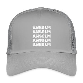 Geschenk für Anselm - Kinder Trucker-Cap - Hellgrau - Vorne