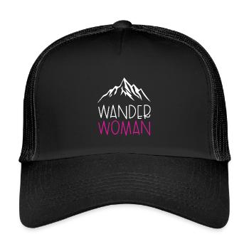 Wander Woman - Kids’ Trucker Cap - black/black - Front