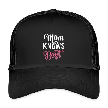 Ma mère sait mieux que ça. - Casquette trucker enfant - noir/noir - Devant